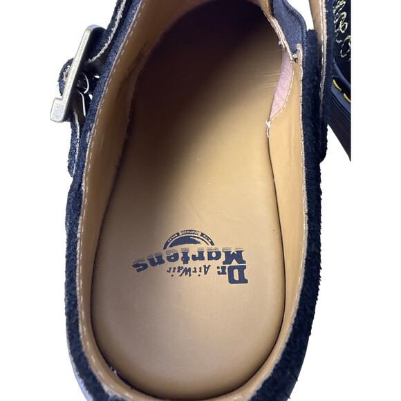Dr. Martens Isham Mules Slip On Black Suede Made Like No Other Shoes On Earth - Picture 8 of 12